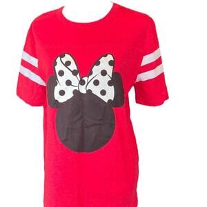 Disney | Women's Red Minnie Mouse T-shirt | Size Medium | 0376
